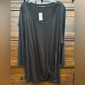 Maurices Women's Black Knot Front Top